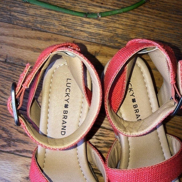 NWOB Lucky Brand Wensdei Cork Wedge Sandals - Picture 2 of 8